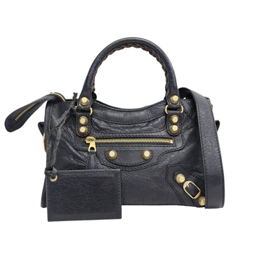 黑色羊皮 Classic Mini City 兩用包 309544【Balenciaga 巴黎世家】 309544