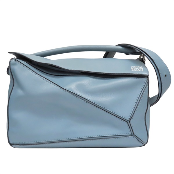 藍色 牛皮 Puzzle 肩背包【LOEWE 羅威】