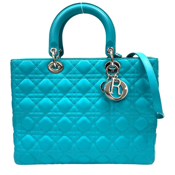 土耳其藍 藍色 羊皮 Lady Dior 兩用包 【Dior 迪奧】 CAL44561