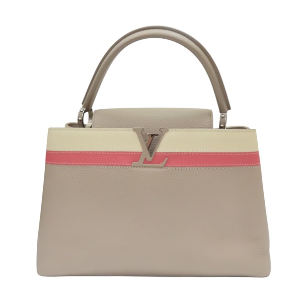 灰色 荔枝紋牛皮 Capucines MM 手提包 M42925【LOUIS VUITTON LV 路易威登】 M42925