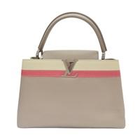 灰色 荔枝紋牛皮 Capucines MM 手提包 M42925【LOUIS VUITTON LV 路易威登】 M42925