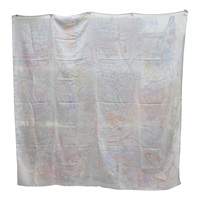 米白色 絲綢 羊絨 Le Monde d'Hermes 披肩 140x140【HERMES 愛馬仕】 244230S 11