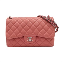 粉色羊皮 Jumbo 30 肩背包 銀扣【CHANEL 香奈兒】 A58600