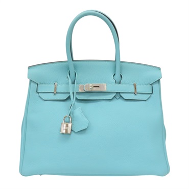 環礁藍 TOGO牛皮 Birkin 30 柏金包 手提包 T刻 銀扣【HERMES 愛馬仕】
