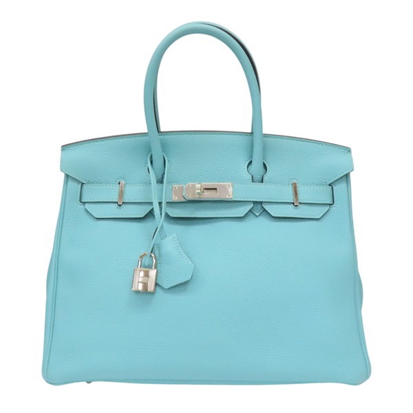 環礁藍 TOGO牛皮 Birkin 30 柏金包 手提包 T刻 銀扣【HERMES 愛馬仕】