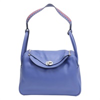 藍色 牛皮 lindy30cm 肩背包【HERMES 愛馬仕】