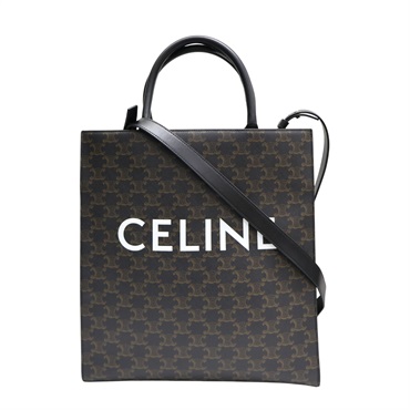 黑色 Triomphe帆布 Cabas 老花琴譜包 肩背包【CELINE 賽琳】