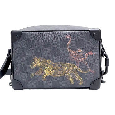 黑色 棋盤格帆布 Mini Soft Trunk 肩背包【LOUIS VUITTON LV 路易威登】 N45278