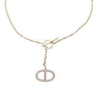 18K玫瑰金 0.3 ct Chaine D'ancre Contour 項鍊【HERMES 愛馬仕】 H122303B