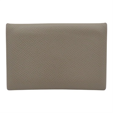 瀝青灰色 Evercolor牛皮 Calvi Duo 卡夾 名片夾 D刻【HERMES 愛馬仕】