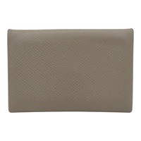 瀝青灰色 Evercolor牛皮 Calvi Duo 卡夾 名片夾 D刻【HERMES 愛馬仕】