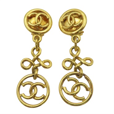 鍍金 Vintage 夾式耳環【CHANEL 香奈兒】