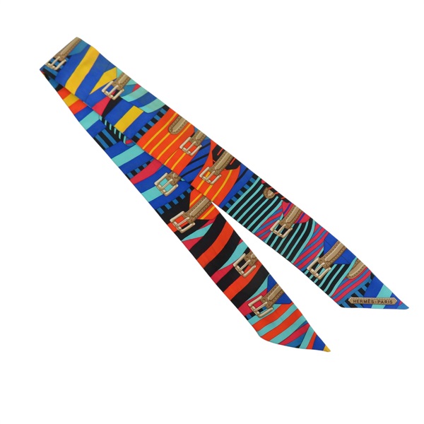 藍色 絲綢 絲巾【HERMES 愛馬仕】 H061730S