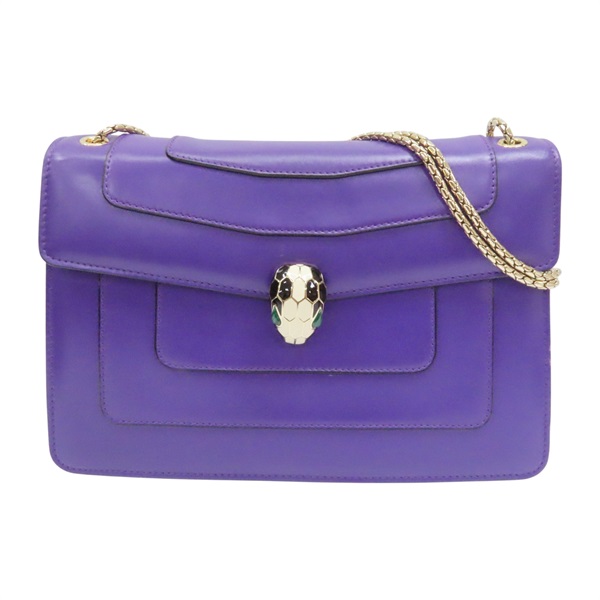 紫色 牛皮 Serpenti Forever 肩背包【BVLGARI 寶格麗】 280153