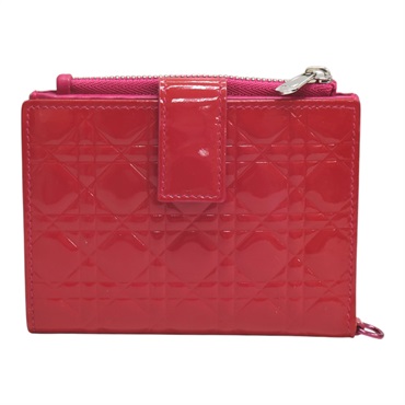 紅色漆皮 扣式 短夾【Dior 迪奧】