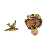 鍍金 不對稱 針式耳環【Dior 迪奧】