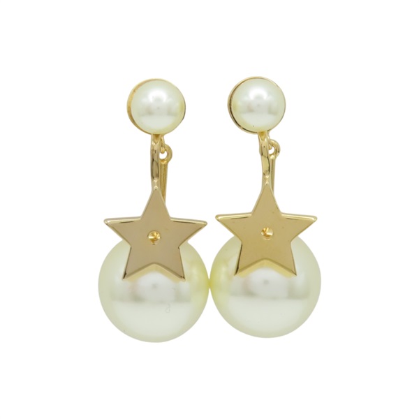 金/白色 珍珠 鍍金 My ABCDIOR Tribales Etoile 耳環【Dior 迪奧 】