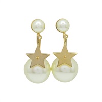 金/白色 珍珠 鍍金 My ABCDIOR Tribales Etoile 耳環【Dior 迪奧 】