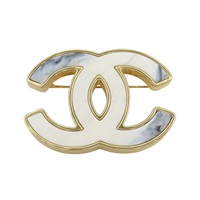 金色鍍金 大理石圖案 胸針【CHANEL 香奈兒】