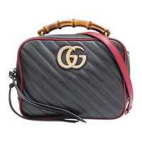 黑色 牛皮 GG Marmont 竹節 两用包【GUCCI 古馳】 602270