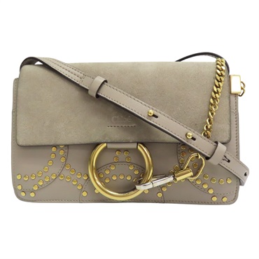 灰色 麂皮 肩背包【Chloe 克羅伊】