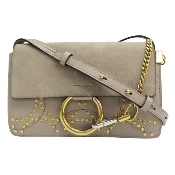 灰色 麂皮 肩背包【Chloe 克羅伊】