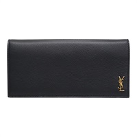 黑色牛皮 Tiny Cassandre Flat 長夾【SAINT LAURENT YSL 聖羅蘭】 635542
