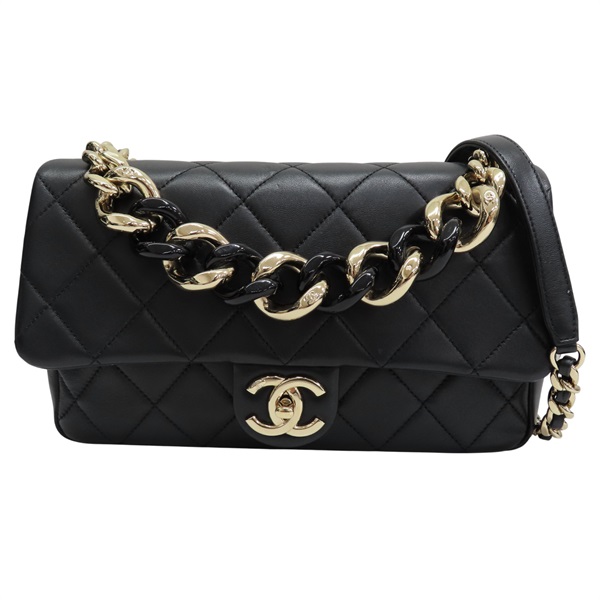 黑色 羊皮 兩用 金鏈包【CHANEL 香奈兒】 AS1354