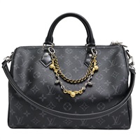 黑色 原花 Eclipse帆布 Speedy Soft 30 兩用包【LOUIS VUITTON LV 路易威登】 M15102