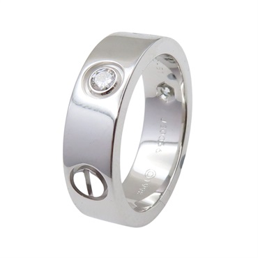18K白金 經典款 3PD LOVE戒指【Cartier 卡地亞】 CRB4032500