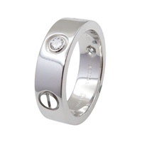 18K白金 經典款 3PD LOVE戒指【Cartier 卡地亞】 CRB4032500
