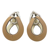 卡其色 swift牛皮 針式耳環【HERMES 愛馬仕】 H010637CKAB