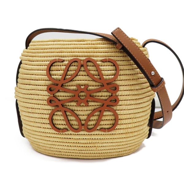 米色 草編 Beehive Basket 肩背包【LOEWE 羅威】