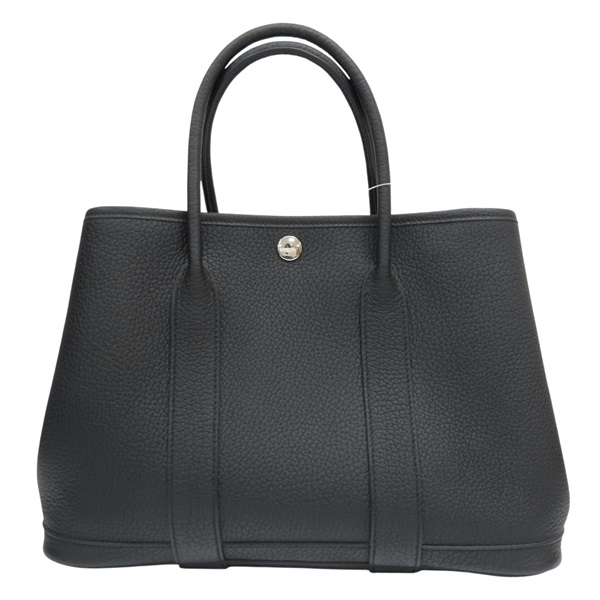 黑色 Negonda牛皮 Garden Party 30 手提包 B刻【HERMES 愛馬仕】