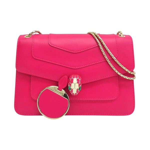 粉色牛皮 Serpenti Forever 肩背包【BVLGARI 寶格麗】