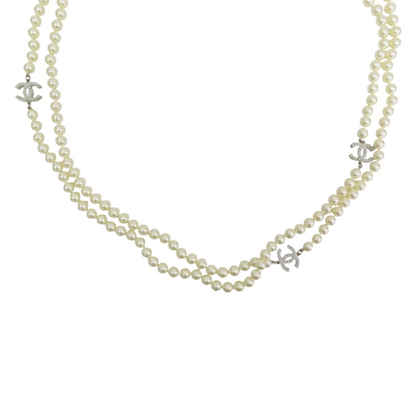 珍珠 LOGO 長項鏈【CHANEL 香奈兒】