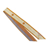 棕色 絲綢 絲巾 【HERMES 愛馬仕】 H063357S