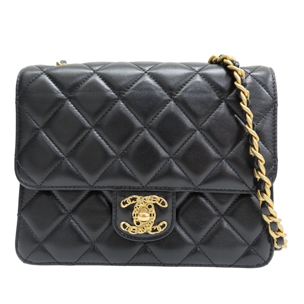黑色 羊皮 鏈帶肩背包【CHANEL 香奈兒】
