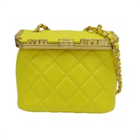 黄色 菱格紋 牛皮 Paris Monaco 肩背包【CHANEL 香奈兒】