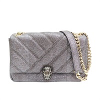 銀色 Karung 蛇皮 Serpenti Cabochon 肩背包【BVLGARI 寶格麗】 290237