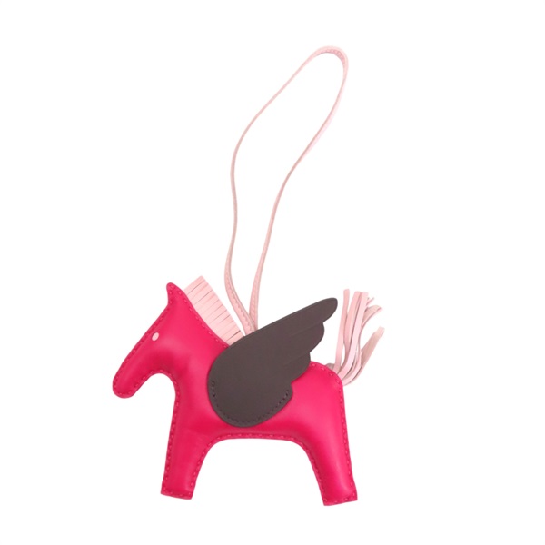 粉色 羊皮 Rodeo Pegase PM小馬 吊飾 Z刻【HERMES 愛馬仕】