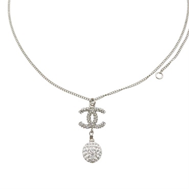 鍍銀 鑽石 項鍊【CHANEL 香奈兒】 A58318