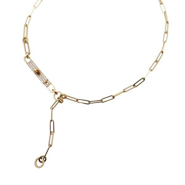 18K玫瑰金 Kelly Chain Lariat 項鍊【HERMES 愛馬仕】 H218277B 00SH