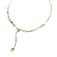 18K玫瑰金 Kelly Chain Lariat 項鍊【HERMES 愛馬仕】 H218277B 00SH