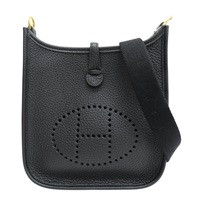 黑色 Taurillon牛皮 Mini Evelyne 肩背包 B刻 金扣【HERMES 愛馬仕】 H069426CC