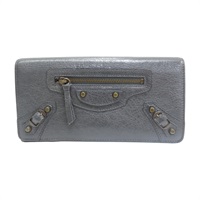 鐵灰色 山羊皮 Classic Money 磁扣式長夾 染色【BALENCIAGA 巴黎世家】 163471