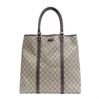 棕色 帆布 牛皮 托特包 手提包【GUCCI 古馳】 223668