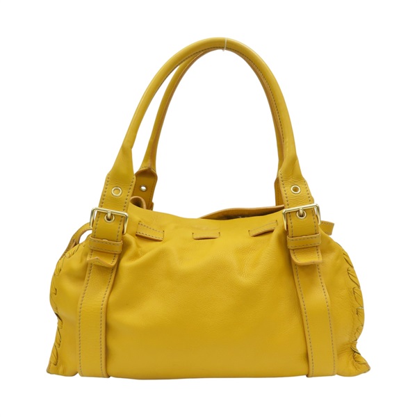 黄色 牛皮 托特包 手提包【MIU MIU 繆繆】