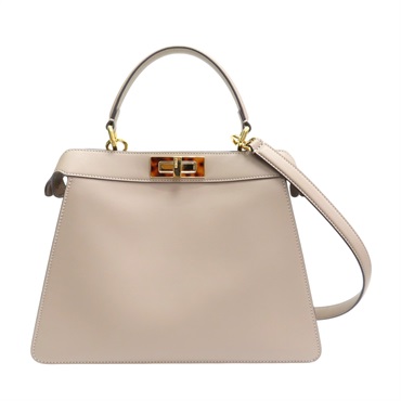 咖灰色 羊皮 Peekaboo ISeeU Medium 兩用包【FENDI 芬迪】 8BN321