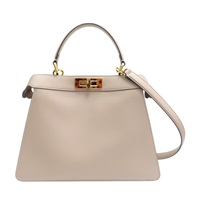 咖灰色 羊皮 Peekaboo ISeeU Medium 兩用包【FENDI 芬迪】 8BN321